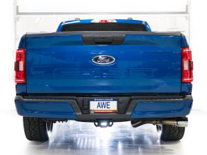 Ford F-150 Performance Exhaust - Side Exit - AWE Tuning - Cat-Back, 0FG with 180 Technology - Chrome Silver - `21-`25